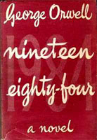 [George Orwell: 'Nineteen Eighty-Four'. Front cover page.]