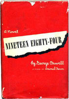 [George Orwell: 'Nineteen Eighty-Four'. Front cover page.]