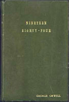 [George Orwell: 'Nineteen Eighty-Four'. Front cover page.]