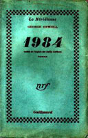 [George Orwell: 'Nineteen Eighty-Four'. Front cover page.]