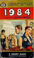 [George Orwell: 'Nineteen Eighty-Four'. Front cover page.]