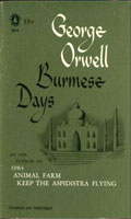 [George Orwell: 'Burmese Days'. Front cover page.]