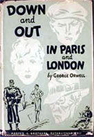 [George Orwell: 'Down and Out in Paris and London'. Front cover page.]