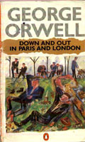 [George Orwell: 'Down and Out in Paris and London'. Front cover page.]