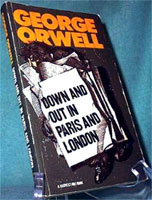 [George Orwell: 'Down and Out in Paris and London'. Front cover page.]