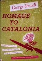 [George Orwell: 'Homage to Catalonia'. Front cover page.]