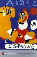 [George Orwell: 'Homage to Catalonia'. Front cover page.]