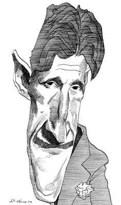 Джордж Оруэлл -- рисунок Д. Ливайна
