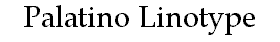 Palatino Linotype regular sample