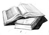 ['Books' - Drawing by Maksim Barhatov]