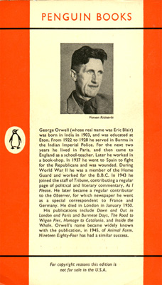 george orwell essays penguin contents